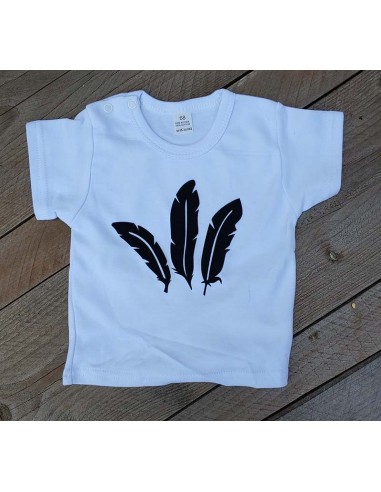 T shirt wit veren