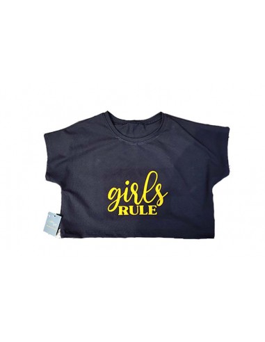 Crop shirt zwart